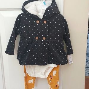 NWT Carters fleece jacket set